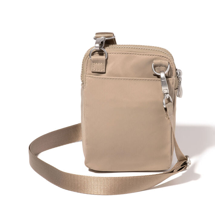 Baggallini Modern Take Two RFID Crossbody Color: Taupe Twill  6