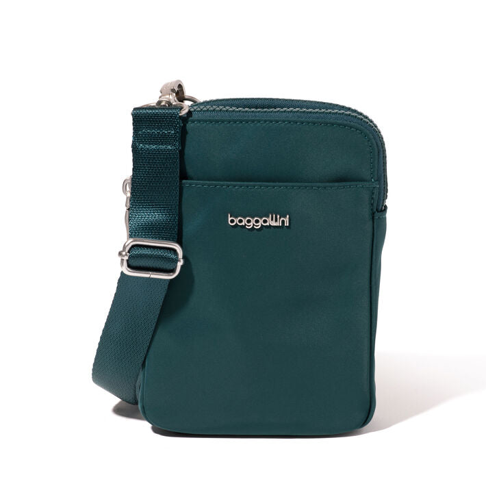 Baggallini Modern Take Two RFID Crossbody Color: Emerald Twill  1