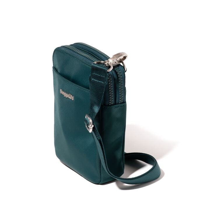 Baggallini Modern Take Two RFID Crossbody Color: Emerald Twill  2