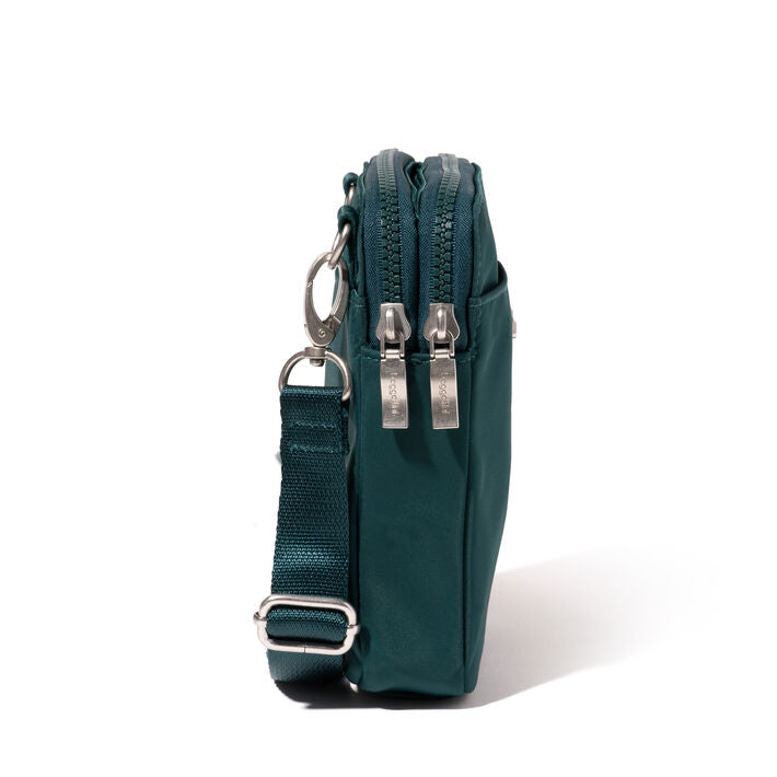 Baggallini Modern Take Two RFID Crossbody Color: Emerald Twill  5