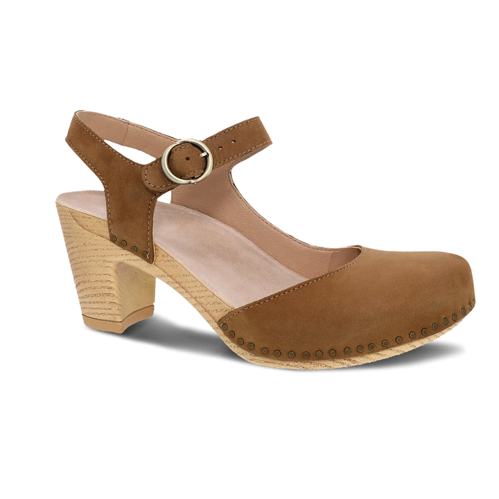 Women's Dansko Taytum Color: Tan Milled Nubuck Sandal 1