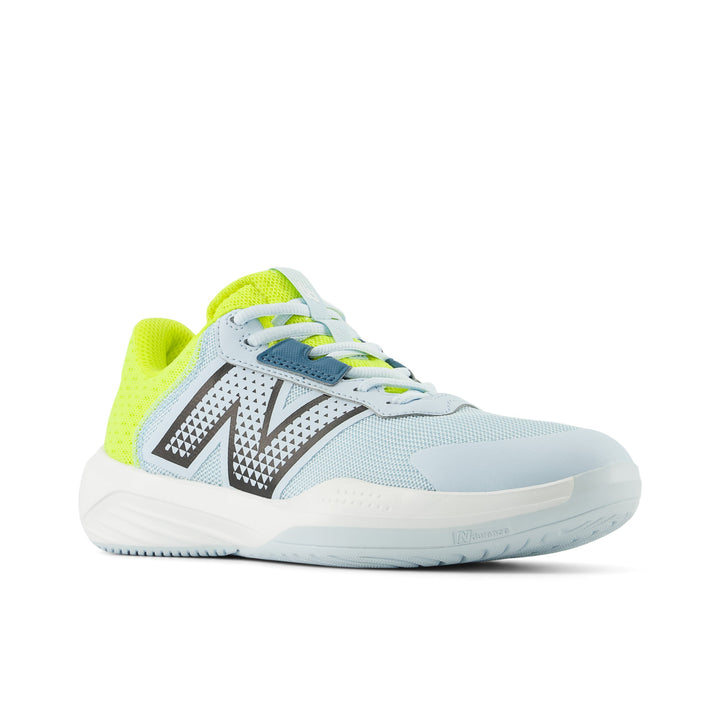 Women's New Balance 696v6 Color: Quarry Blue with Firefly 4