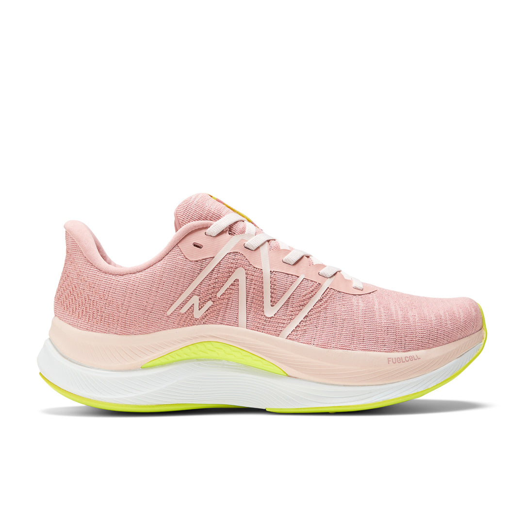 Women's New Balance FuelCell Propel v4 Color: Pink Moon with Quartz Pink and thirty watt