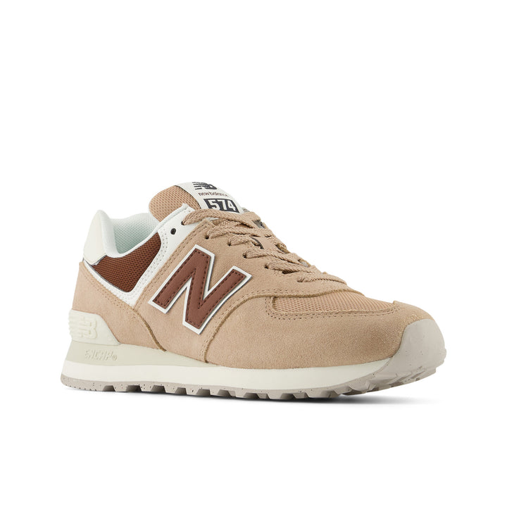 Women's New Balance 574 Core Color: Flat Taupe with Rich Oak  6