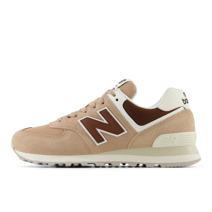 Women's New Balance 574 Core Color: Flat Taupe with Rich Oak  2