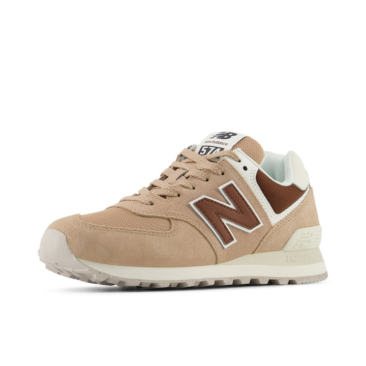 Women's New Balance 574 Core Color: Flat Taupe with Rich Oak  7