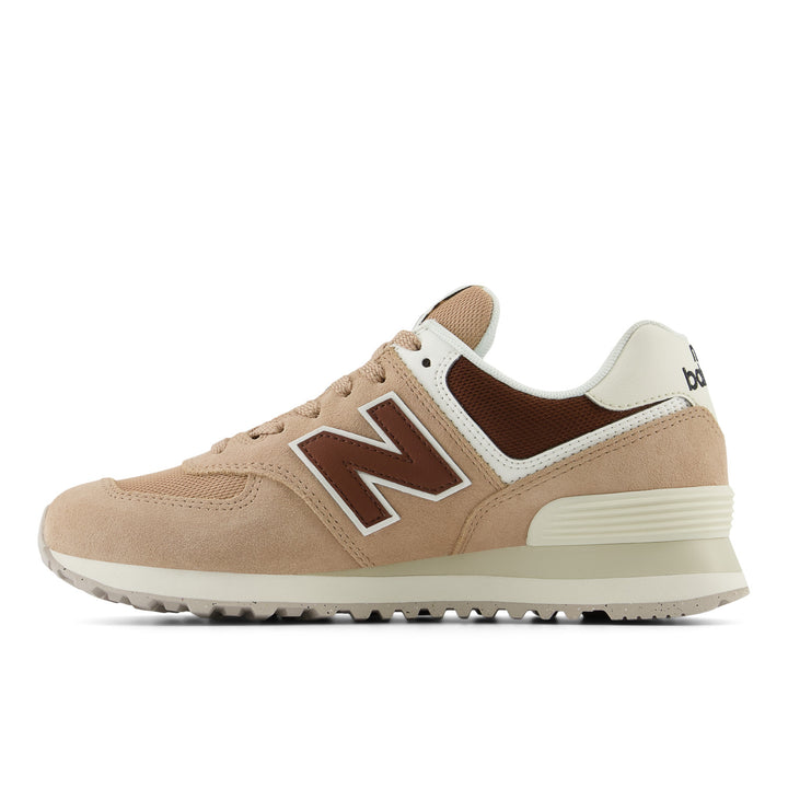 Women's New Balance 574 Core Color: Flat Taupe with Rich Oak  4