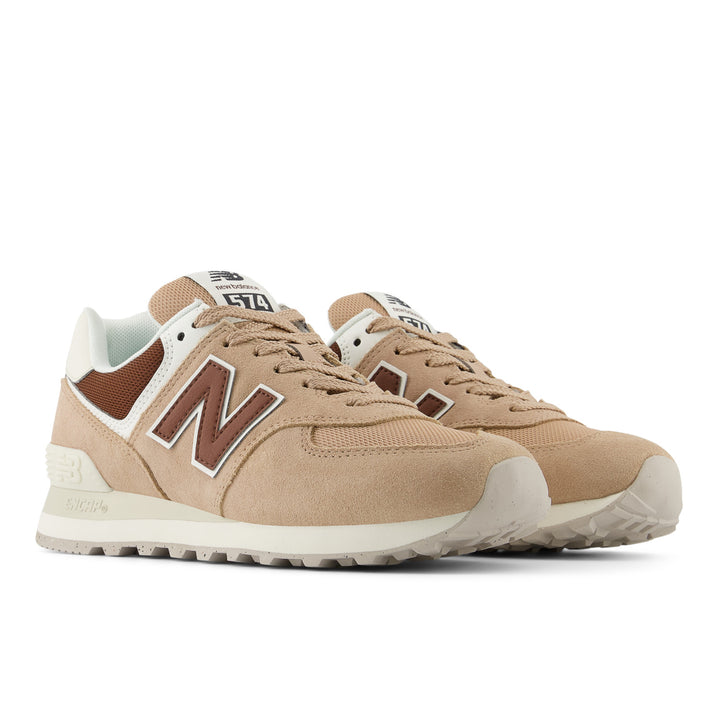 Women's New Balance 574 Core Color: Flat Taupe with Rich Oak  3