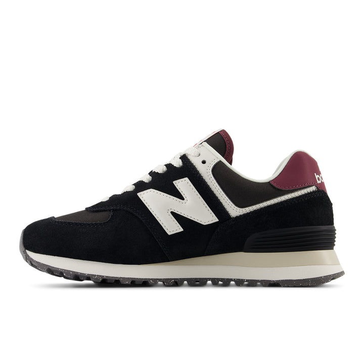 Women's New Balance 574 Color: Black/White 2