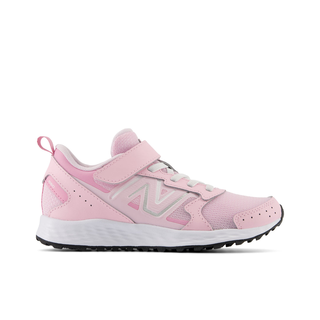Big & Little Kid's New Balance Fresh Foam 650 Bungee Lace with Top Strap Color: Light Raspberry with Pink Sugar 1