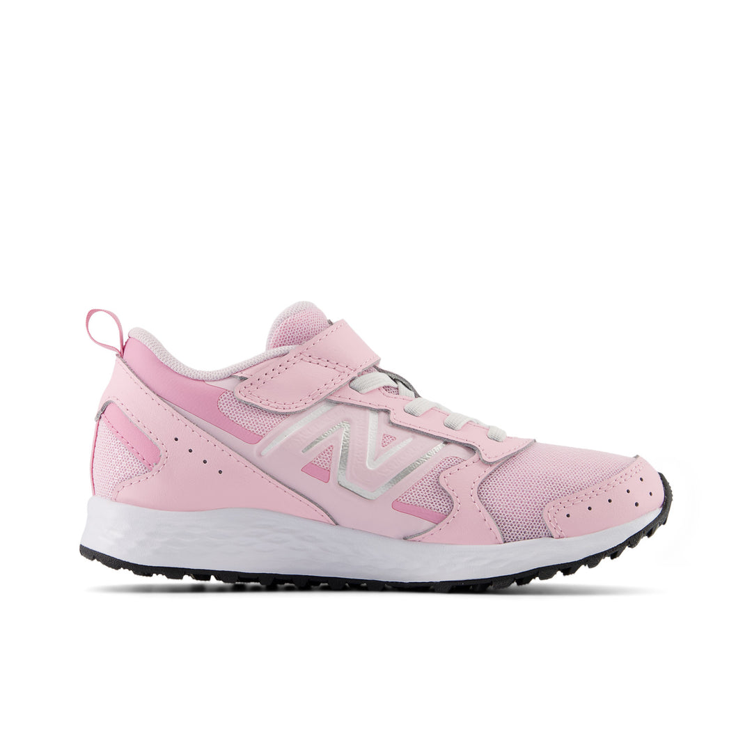 Big & Little Kid's New Balance Fresh Foam 650 Bungee Lace with Top Strap Color: Light Raspberry with Pink Sugar 7