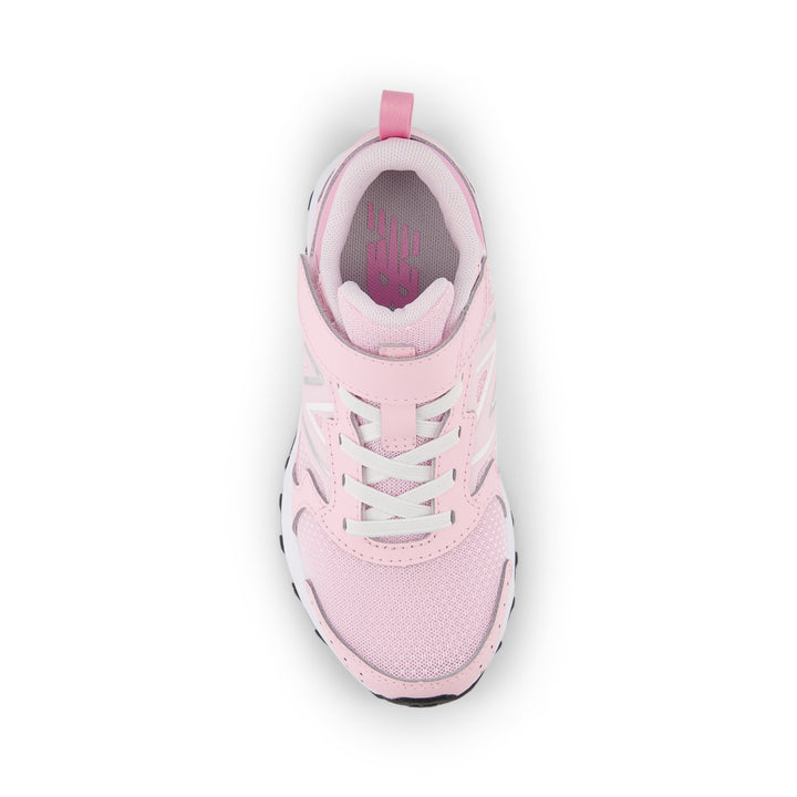 Big & Little Kid's New Balance Fresh Foam 650 Bungee Lace with Top Strap Color: Light Raspberry with Pink Sugar 3