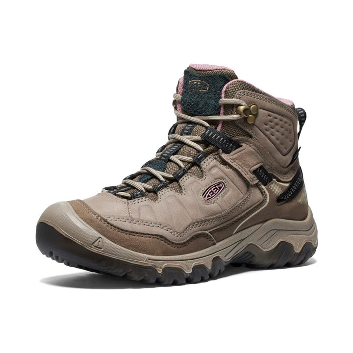 Women's Keen Targhee IV Waterproof Hiking Boot Color: Brindle/Nostalgia Rose (WIDE WIDTH) 6