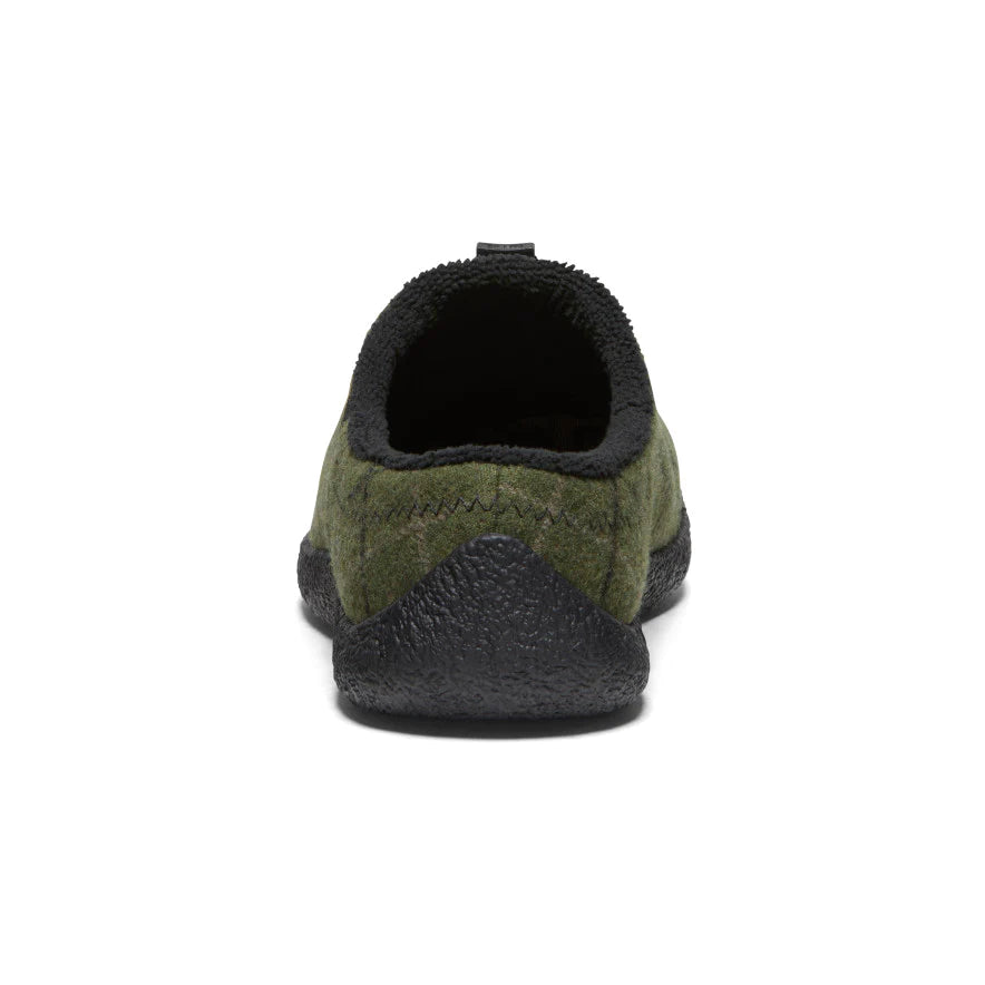 Men's Keen Howser III Slide Color: Dark Olive Plaid 