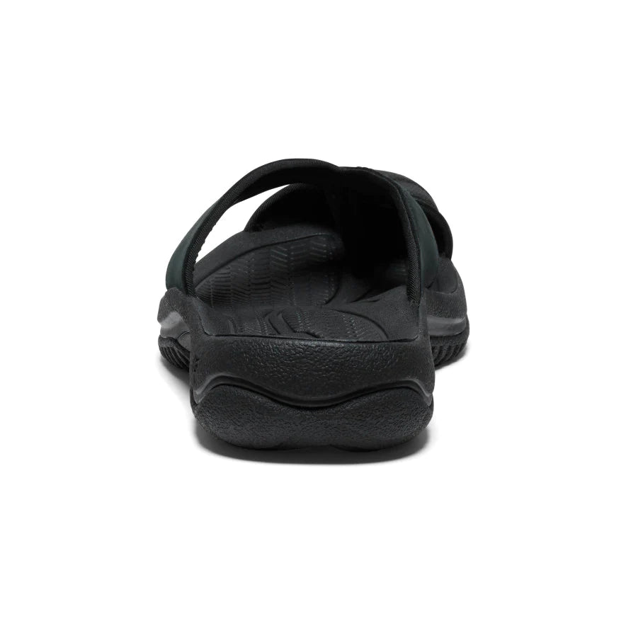 Men's Keen Waimea Leather Flip Flop Color: Black / Black  4