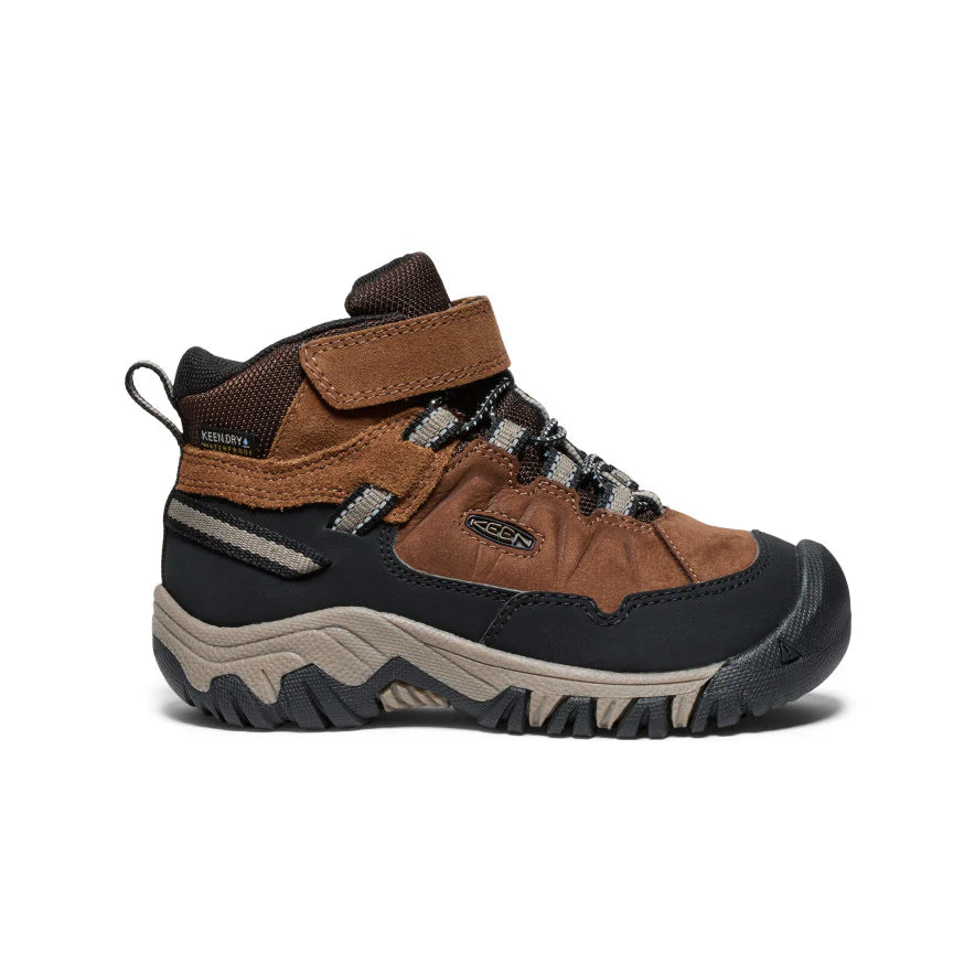 Little Kid's Keen Targhee IV Waterproof Hiking Boot Color: Bison/Brindle 2