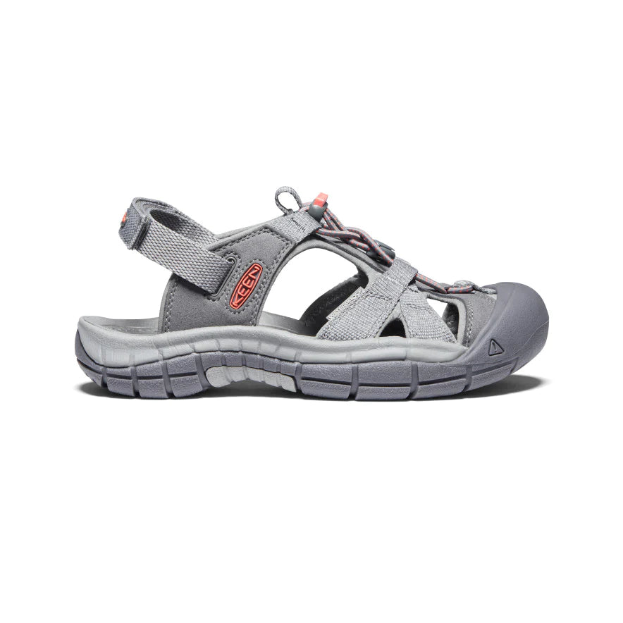 Women's Keen Ravine H2 Sandal Color: Steel Grey / Coral  2