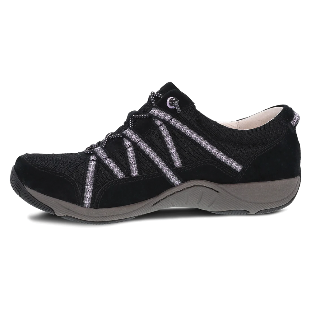 Women's Dansko Harlyn Color: Black Suede Sneaker (WIDE WIDTH) 2