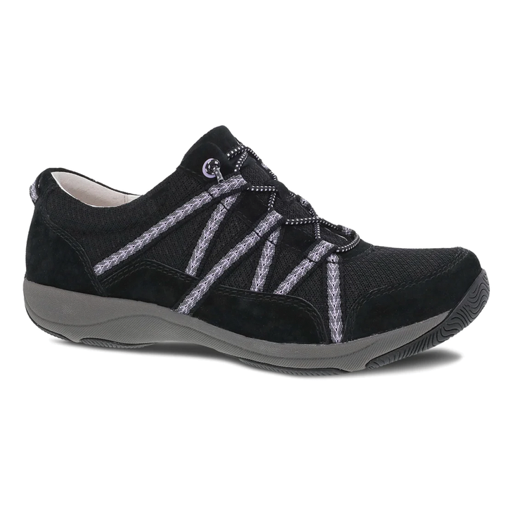 Women's Dansko Harlyn Color: Black Suede Sneaker (WIDE WIDTH) 1