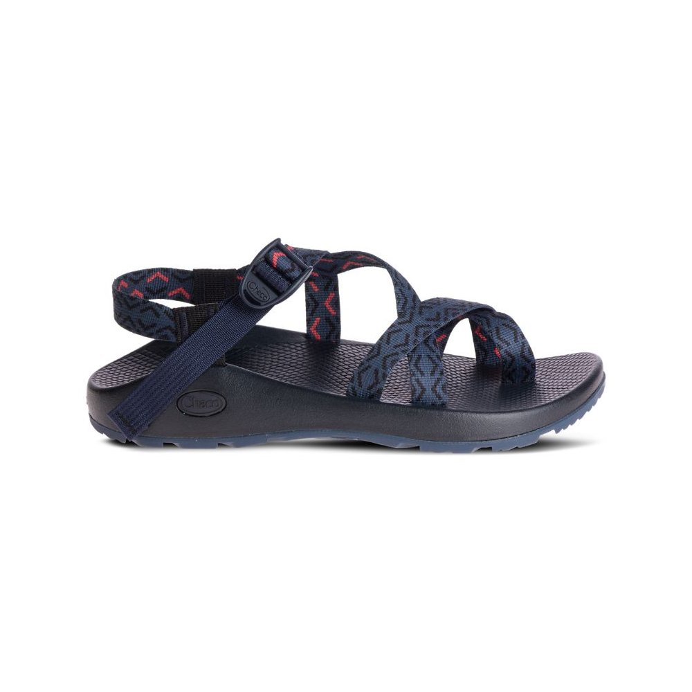 Men's Chaco Z/2 Classic Sandal Color: Stepped  Navy (WIDE WIDTH) 2