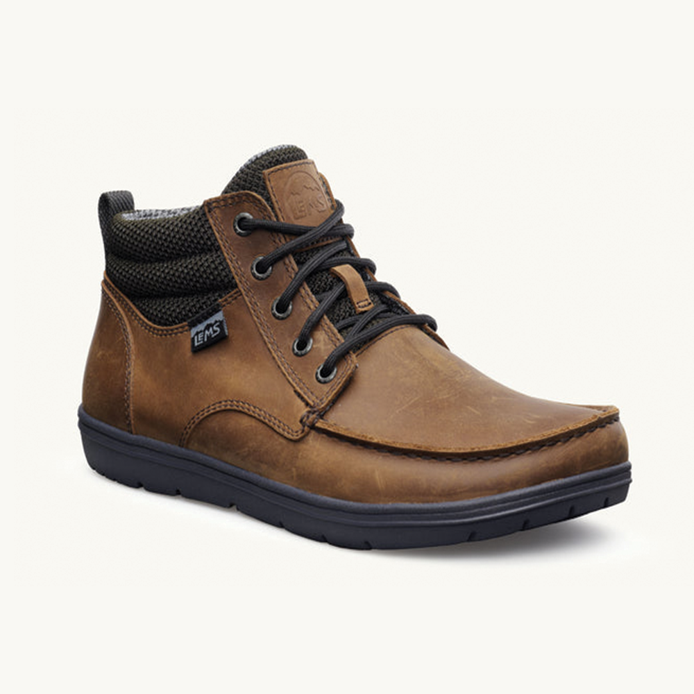 Unisex Lems Boulder Boot Mid Leather Color: Umber  1