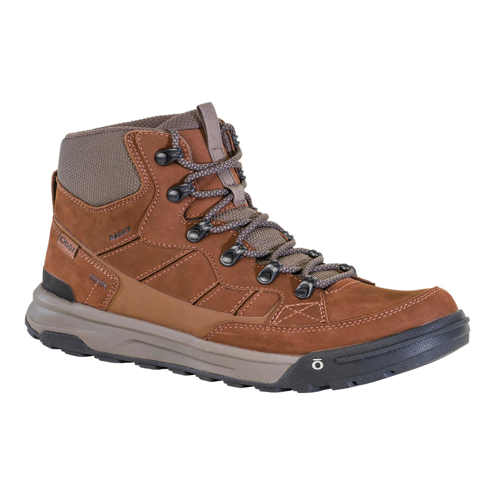 Men's Oboz Burke Mid Leather Waterproof Color: Grizzly 1