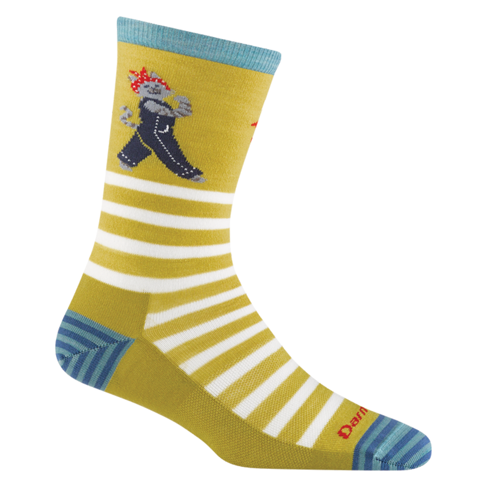 Women's Darn Tough Animal Haus Crew Lightweight Lifestyle Sock Color: Buttercup