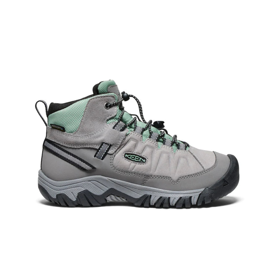 Big Kid's Keen Targhee IV Waterproof Hiking Boot Color: Alloy/Granite Green 2