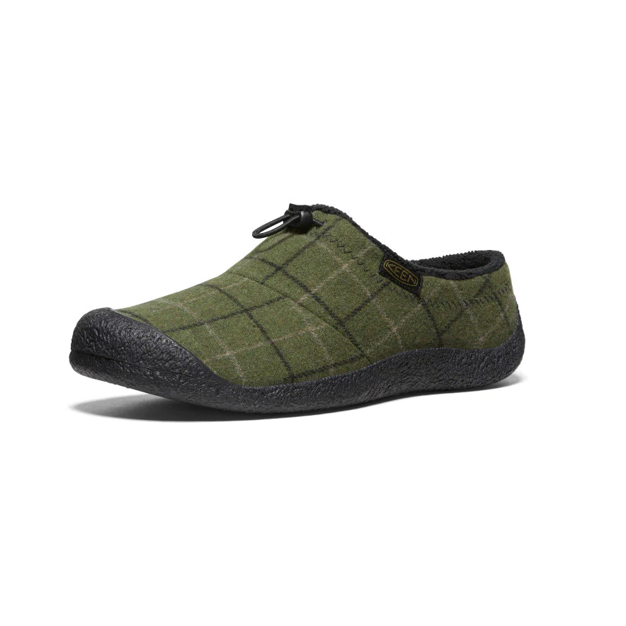 Men's Keen Howser III Slide Color: Dark Olive Plaid 