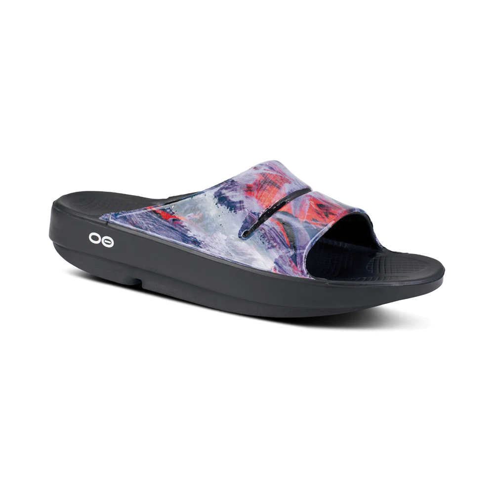 Women's Oofos OOahh Limited Slide Sandal Color: Canyon Sunlight 
