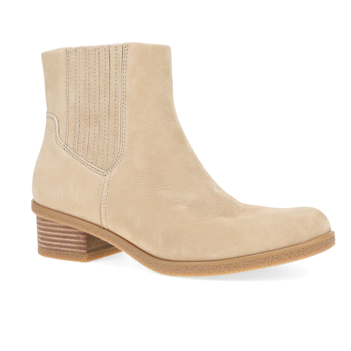 Women's Dansko Daisie Boot Color: Sand Waterproof Nubuck 1