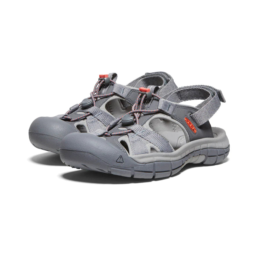 Women's Keen Ravine H2 Sandal Color: Steel Grey / Coral 1