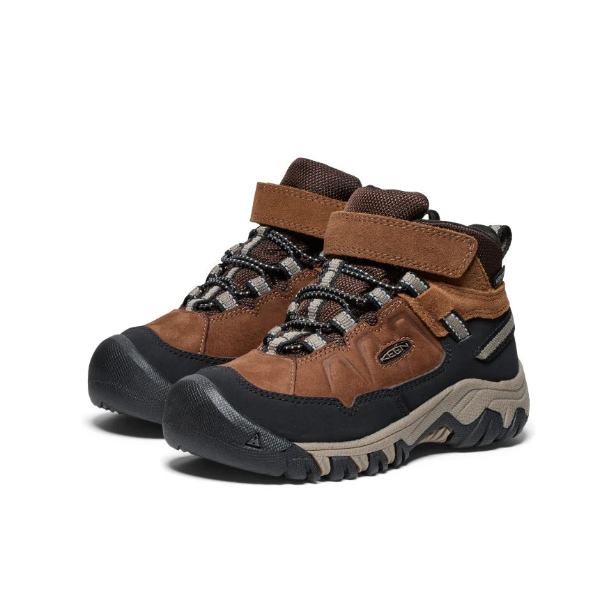 Little Kid's Keen Targhee IV Waterproof Hiking Boot Color: Bison/Brindle 1