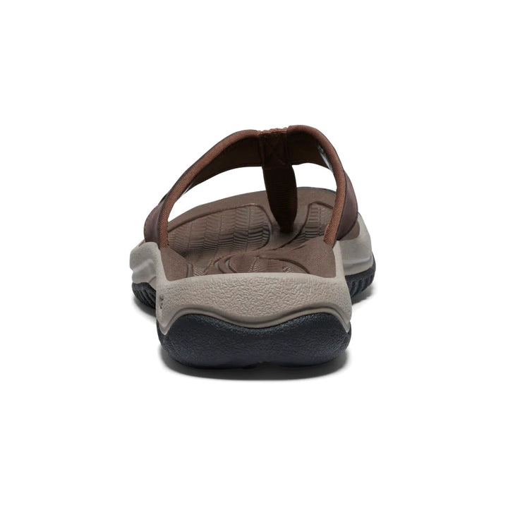 Men's Keen Kona Leather Flip Flop Color: Java / Dark Earth  5