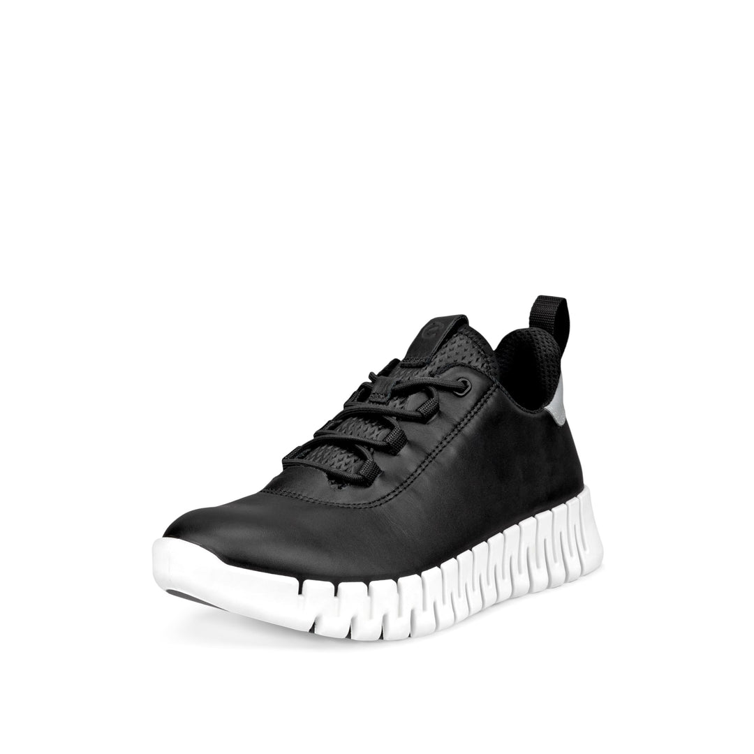 Women's Ecco Gruuv Sneaker Color: Black/ Light Grey 6