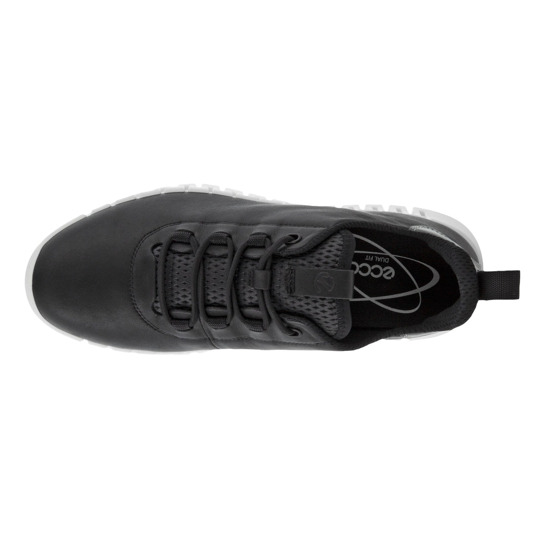 Women's Ecco Gruuv Sneaker Color: Black/ Light Grey 