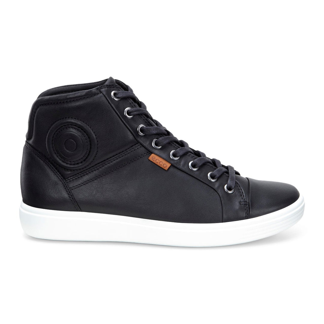 Women's Ecco Soft 7 High-Top Sneaker Color: Black 