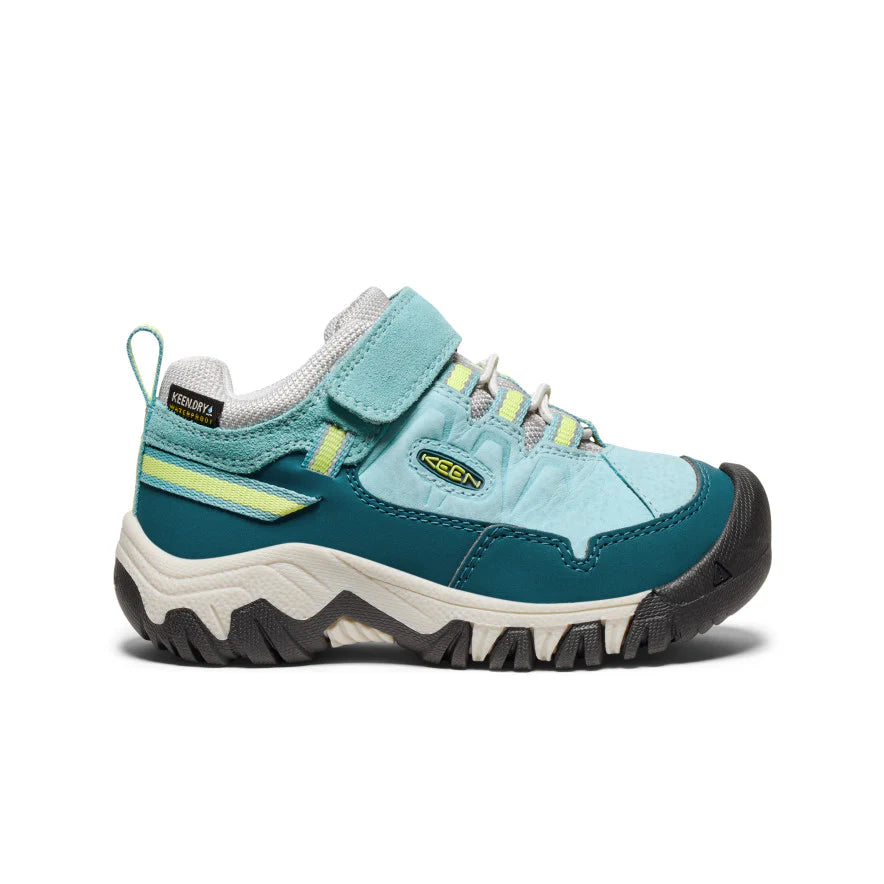 Little Kid's Keen Targhee IV Waterproof Hiking Shoe Color: Reef Waters/Daiquiri Green 2