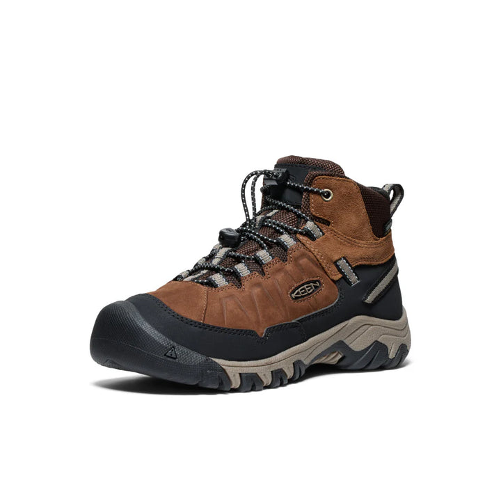 Big Kid's Keen Targhee IV Waterproof Hiking Boot Color: Bison/Brindle 6