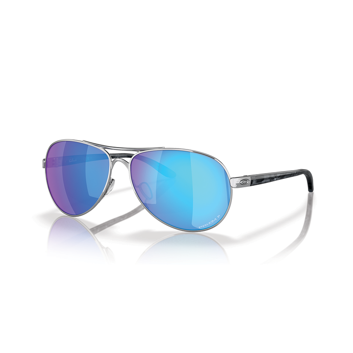 Oakley Feedback Color: Prizm Sapphire Polarized Lenses, Polished Chrome Frame  1