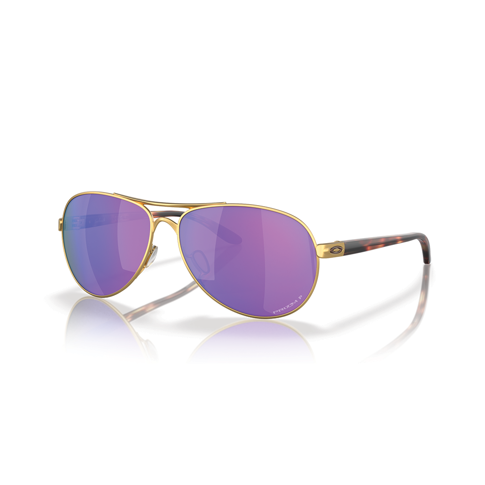 Oakley Feedback Color: Prizm Violet Polarized Lenses, Satin Gold Frame 1