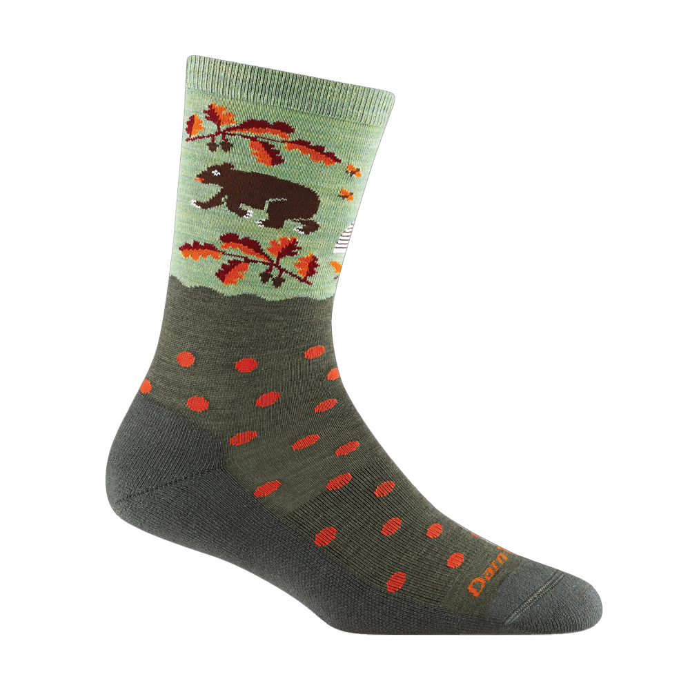 Women's Darn Tough Wild Life Crew Lightweight Lifestyle Sock Color: Forest