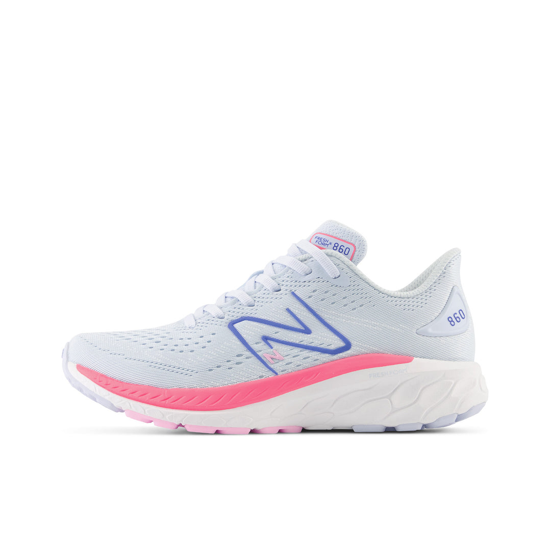 Big Kid's New Balance Fresh Foam X 860v13 Color: Moon Dust with Neon Pink