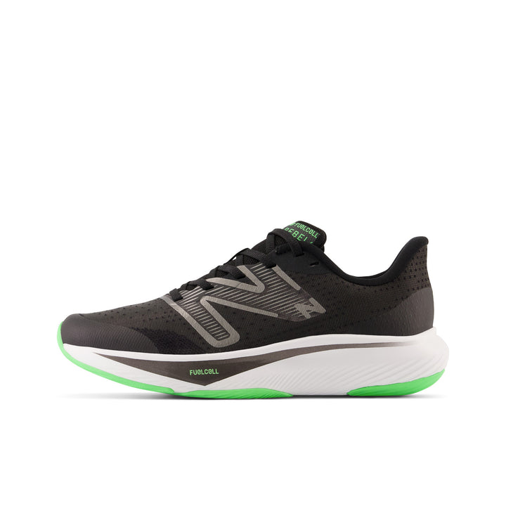 Big Kid's New Balance FuelCell Rebel v3 Color: Black with Vibrant Spring