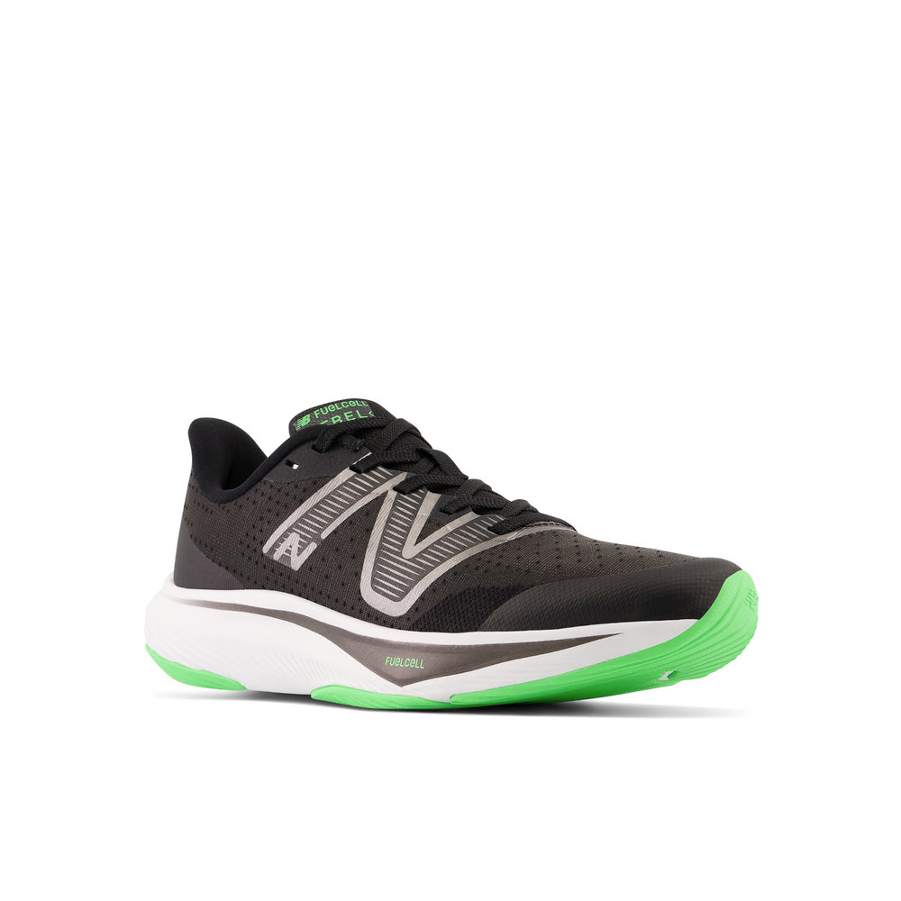 Big Kid's New Balance FuelCell Rebel v3 Color: Black with Vibrant Spring