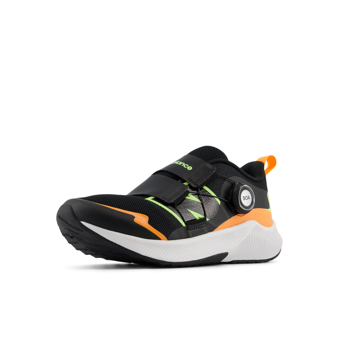 Big Kid's New Balance DynaSoft Reveal v4 BOA Color: Black with Lime Glo 8