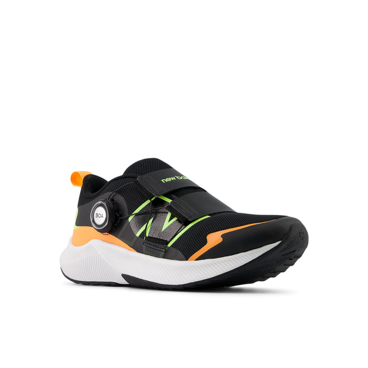 Big Kid's New Balance DynaSoft Reveal v4 BOA Color: Black with Lime Glo 4