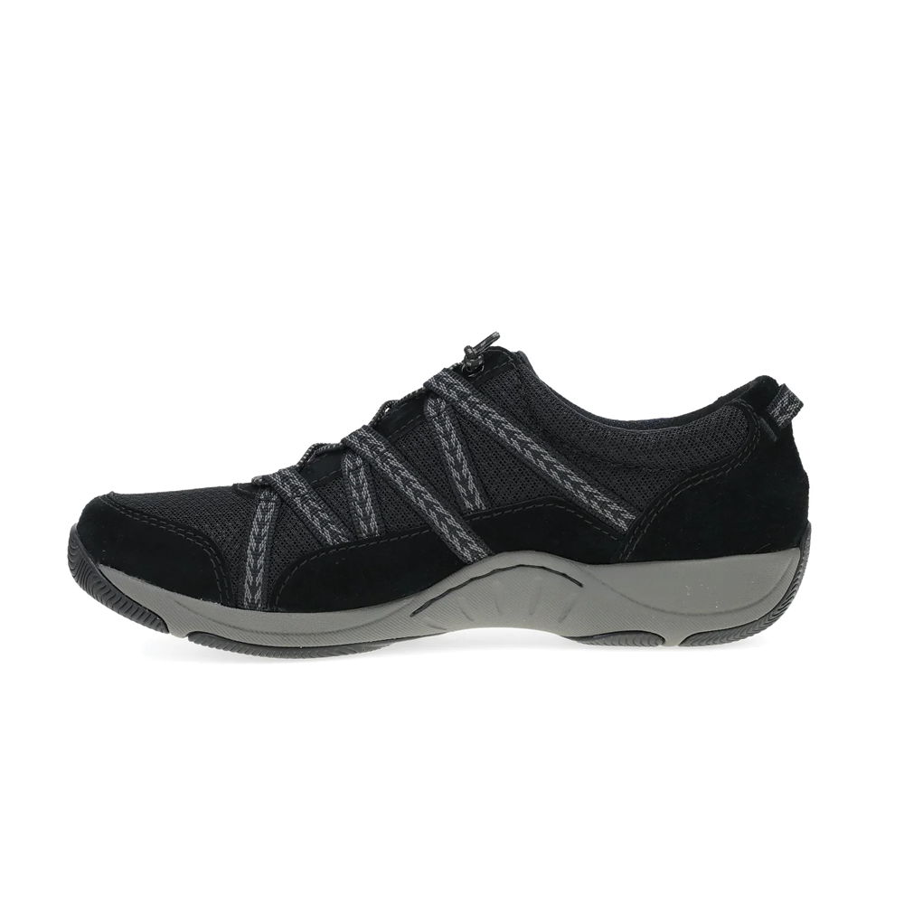 Women's Dansko Harlyn Color: Black / Black Suede Sneaker 2