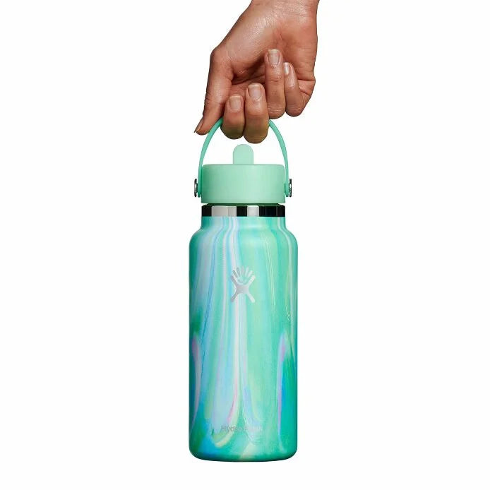Hydro Flask 32 oz Wide Mouth with Flex Straw Cap Color: Jelly Green  3