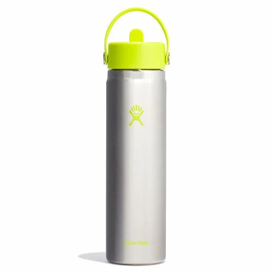 Hydro Flask 24oz Wide Mouth with Flex Straw Cap Color: Stainless Lime  1